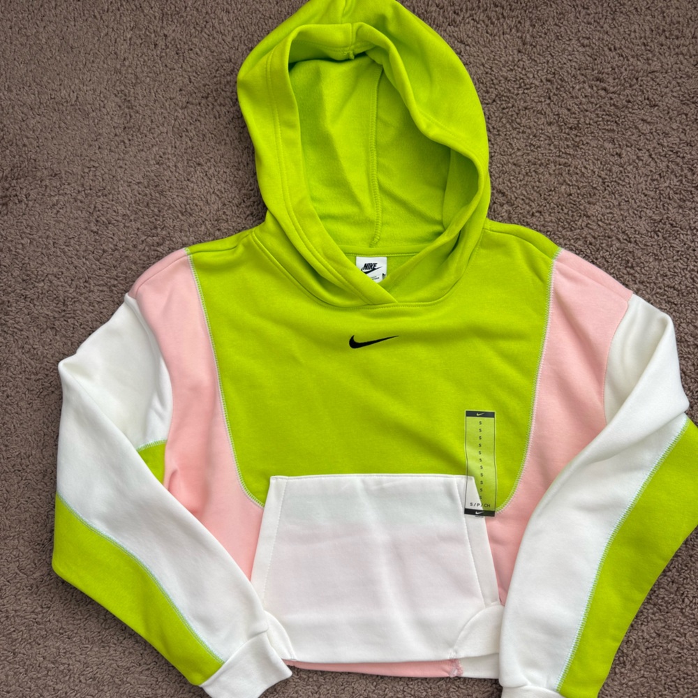 Nike Hoodie - Lime, Pink, and White